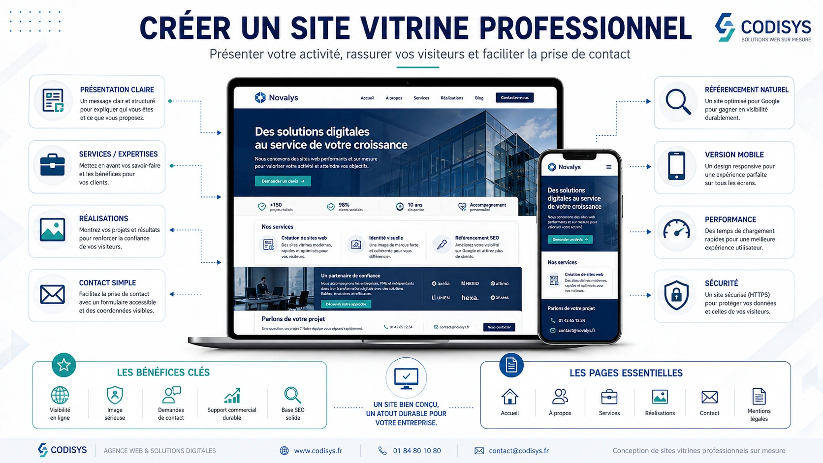 Création d’un site vitrine professionnel responsive pour présenter une activité